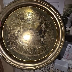 Elegant Gold Decorative Plate